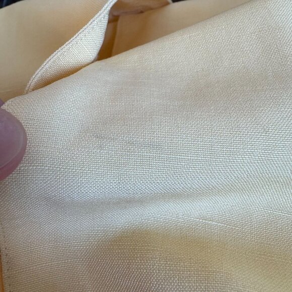 Emma James Petite Vintage Yellow Linen Blend Lace Crochet Sleeve Blazer Jacket 1 - Picture 7 of 10